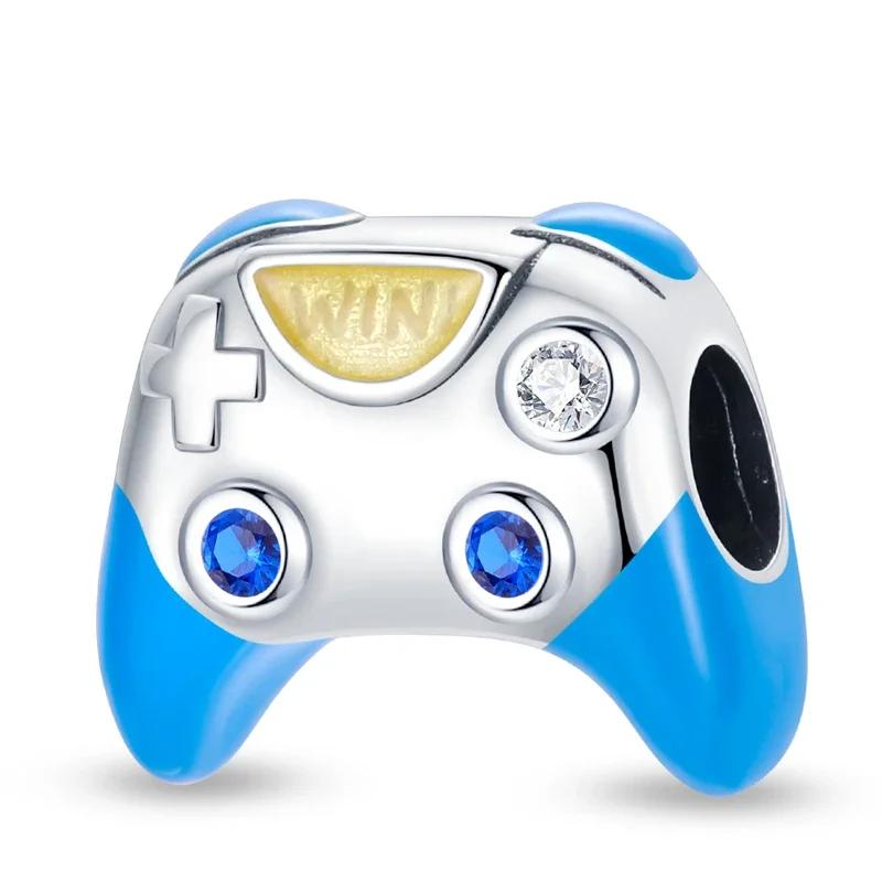 Copper Gamepad Controller Play Games Console Charms Fit Original Beads Bracelet For Women Jewelry Gift Making