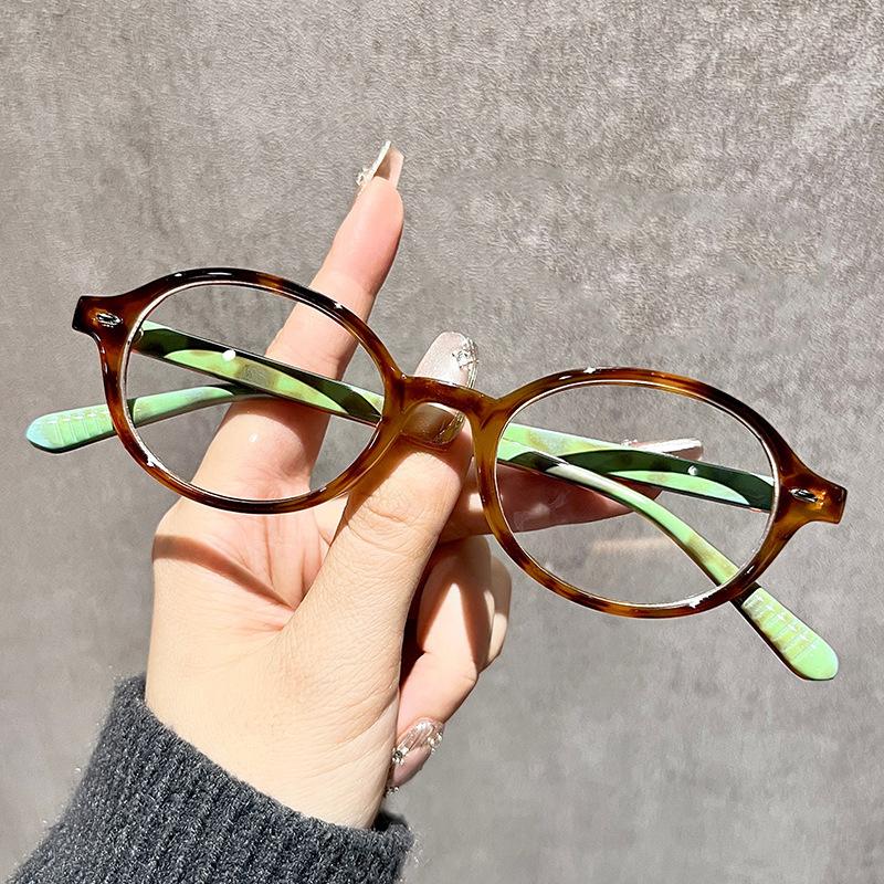 Monture de Lunettes d'Ordinateur Ovale Transparente Femmes Hommes Anti Lumière Bleue Lunettes Rondes Blocage Optique Spectacle Ellipse Lunettes