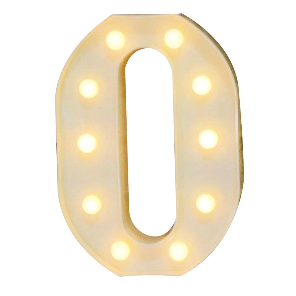 Alphabet LEDs Light Standing Letters Sign with Bulbs Night Lamp Warm White Constant Bright Light Effect 2 * AA Cell Operated IP54 Water Resistance