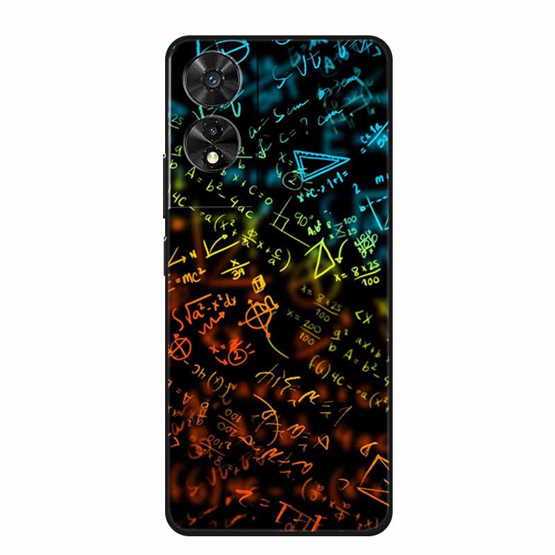 

For TCL 505 Case Cartoon Pattern Black Silicone Luxury Phone Cases for TCL 505 Shockproof Soft Covers for TCL 505 TPU Funda Capa TCL 505