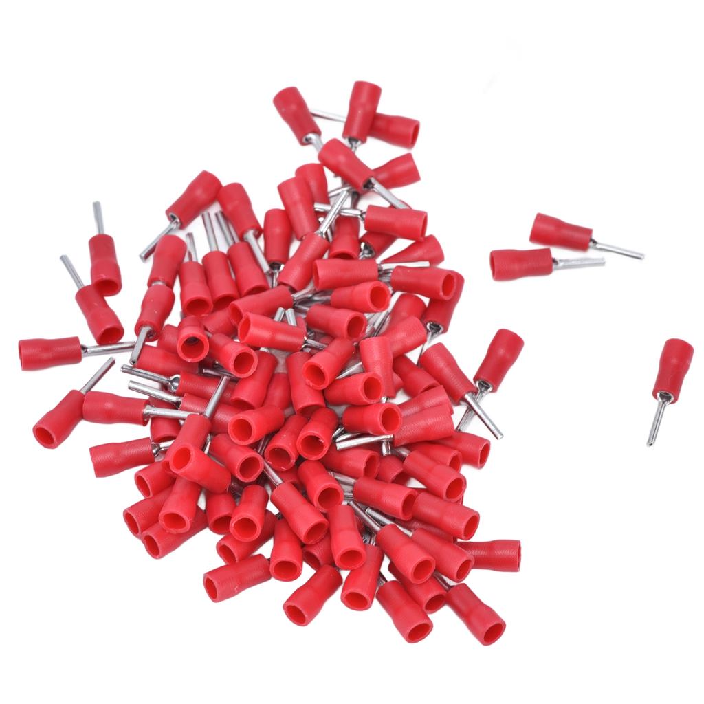 100PCS Insulated Ferrules Terminal Round Tube Pin End Crimp Connector for AWG 22‑16 Wires