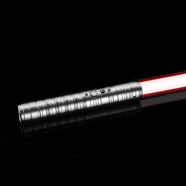 RGB Metal Lichtzwaard Zwaard Sabre De Luz FOC Rave Duelleren Knipperend Speelgoed 7 Kleurwisselend Kpop Lightstick black