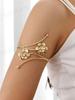 KMVEXO Punk Metal Leaves Flower Upper Arm Bracelets Bangles for Women Girls Cuff Bangle Adjustable Armlets Hand Jewelry Men