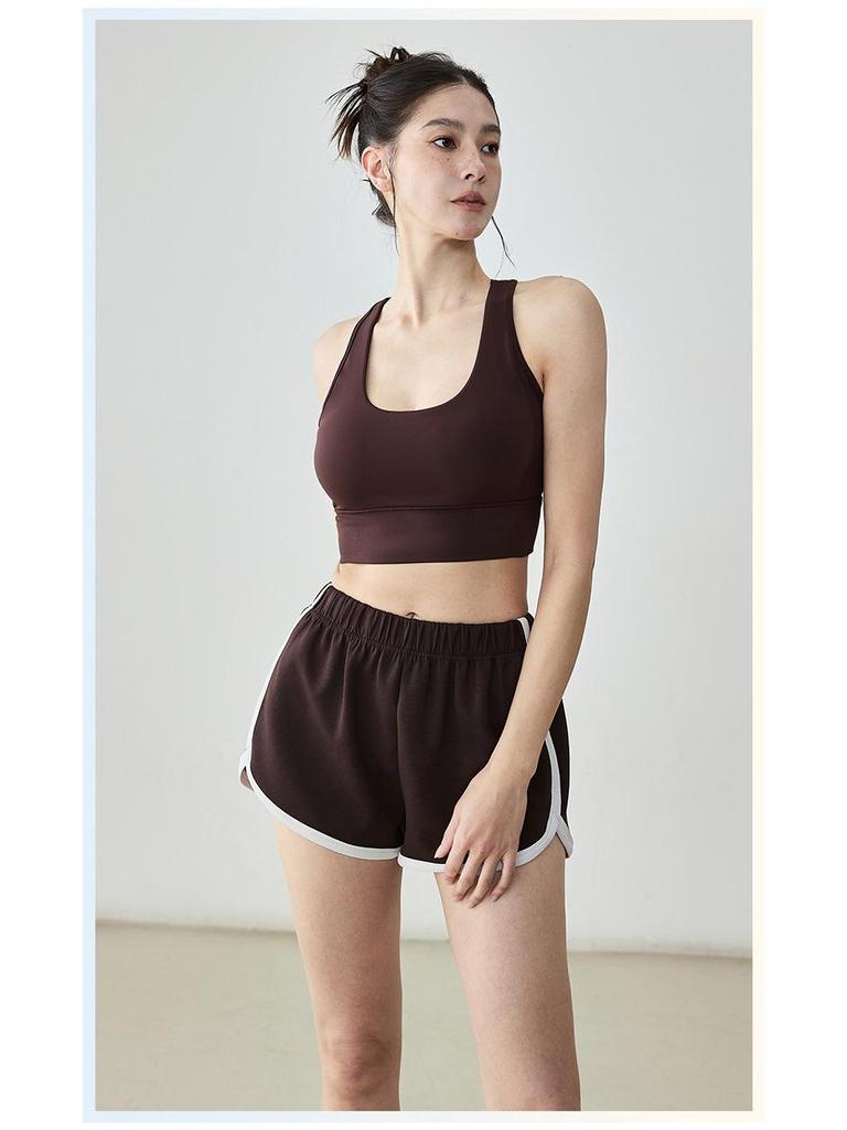 Women's Summer Slimming Racerback Yoga Bra with Chest Pads - Beautiful Back Design