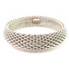 Excellent TIFFANY&Co. Bracelet Somerset Mesh Bangle Silver 925 Women Used