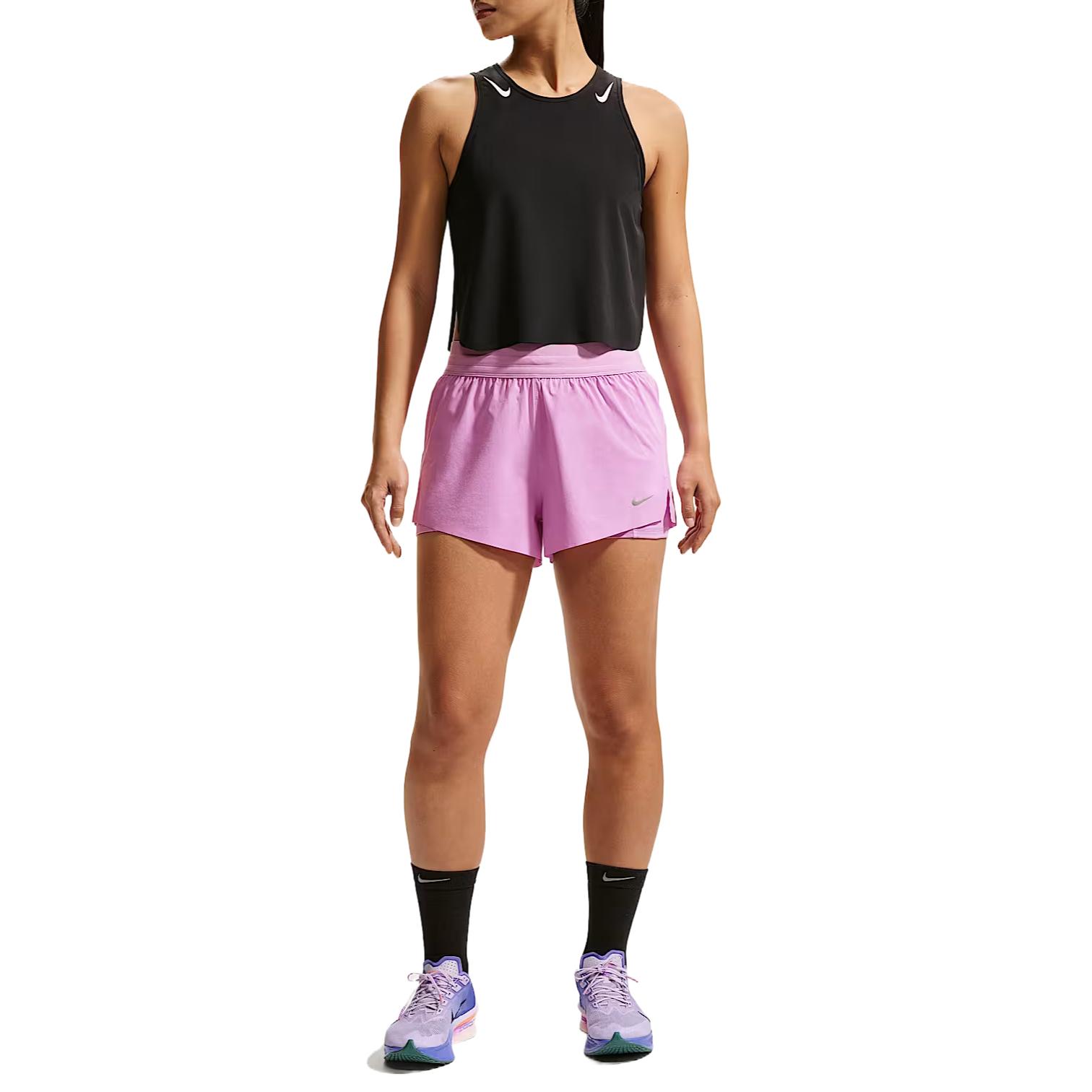 

Nike Running Shorts Women s Light Pink/Totem Black Purple Moderate HJ5377-503 M