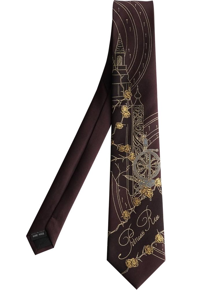 Original bronzing style burgundy tie hand-painted ins tie