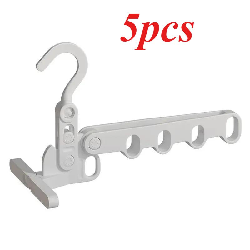 Portable Foldable Travel Hanger Folding Clothes Drying Rack Travel Hangers Hanging Rack with 5 Holes for Hotel Camping Travel