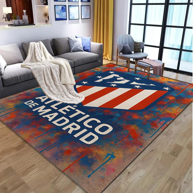 Football Club Pattern Rug, Indoor/Outdoor Mat, for Picnic, Gameroom, Bedroom, Office, Living Room, Home Decor Carpet, Birthday Gift