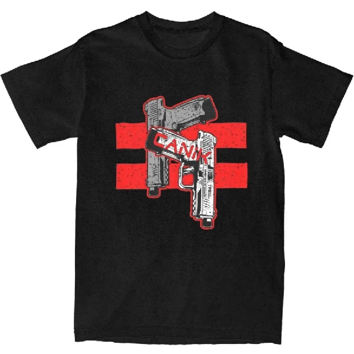 

Canik TP-9 TP9 Gun T Shirt Short Sleeve Tops Summer Apparel for Men Women Pure Cotton Graphic Grey Wolf Pistol Guns T-shirt sale S