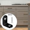 40 Pièces Équerres L Acier Inoxydable Coin avec Vis Set d'Angles pour Meuble en Bois
