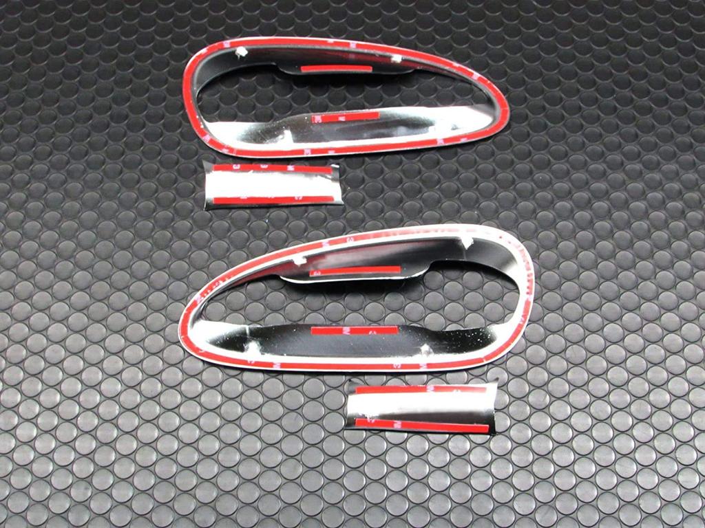 BRIGHTZ Chrome Plated Door Handle Covers (Plate) for SLK Class R172 (DHC-SARA-003) 172, SLK200, SLK350, SLK55 AMG 200, 350, 55 (Part Number: 19447)