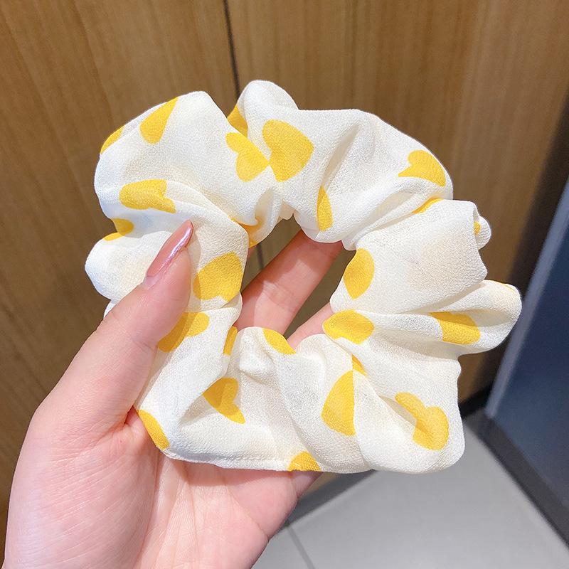 Korean Style Spring/Summer Floral Intestine Hair Scrunchie for Women – Elegant Ponytail Tie and Mori Girl Accessory.