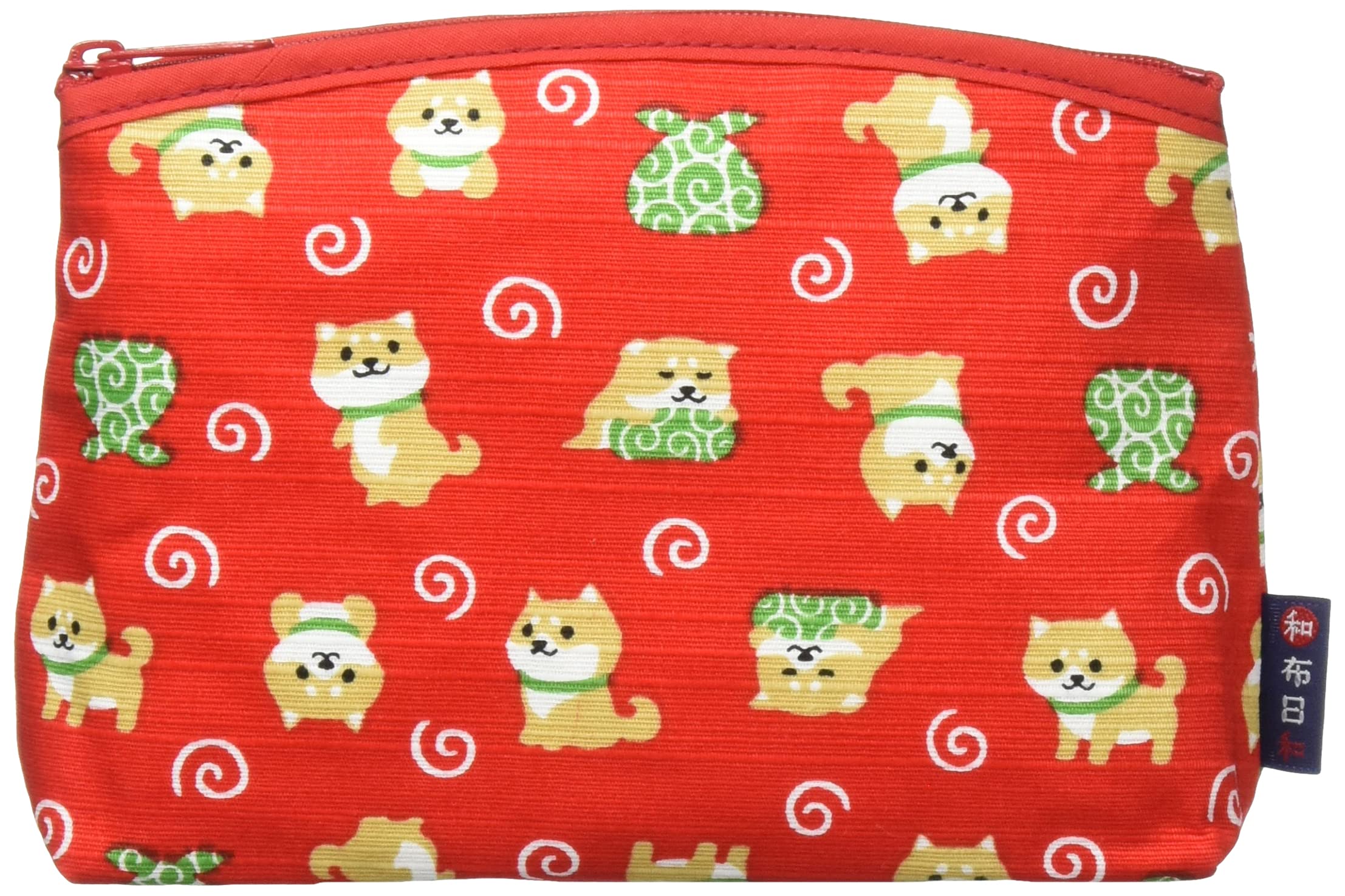 

Maeda Senko Wafubiyori Errand Bottom 117631 Mameshiba s Pouch, Red,