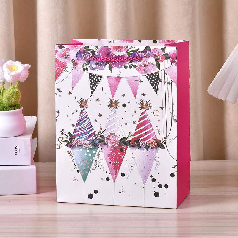 12pcs Party Favor Gift Bags Paper Tote Bags Birthday Gift Packaging Shopping Bags for Small Gifts