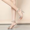 New Style Popular Women Gladiator Sandals Shoes Sexy Transparent High Heels Sandals Women Summer Party Dress Shoes Ladies Pumps