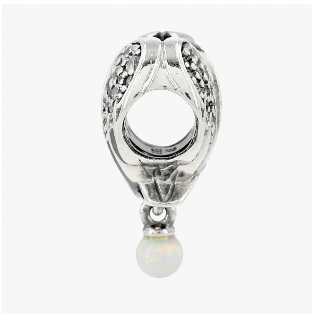 Pandora Sparkling Angel Wings   Heart Silver Charm 792980c01