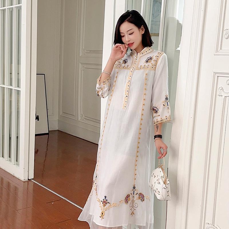 2023 Women's Embroidered Qipao Dress - Retro Ethnic Tang Style