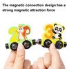 Kids Wooden Magnetic Train Toy Number Animal Vehicle Dinosaur Fruit Vegetable Preschool Learning Toddlers Educational Locomotive Carriages Toy
