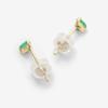 ESTELLE [Official] [Web Exclusive] Women's K10 Yellow Gold Earrings with Emerald (May Birthstone) and Drop Motif (0222-9756-0019-0000)