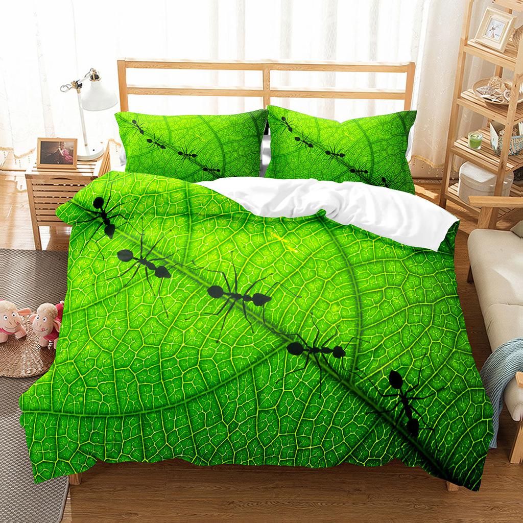 Ant Duvet Cover Set Lightweight Soft Polyester Comforter Cover for Kids Animals Lover Bedding Set with Pillowcase Quilt Cover