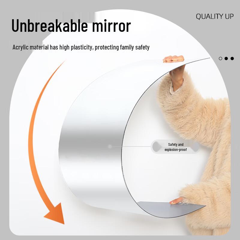 Self-Adhesive HD Soft Rubber Bathroom Mirror