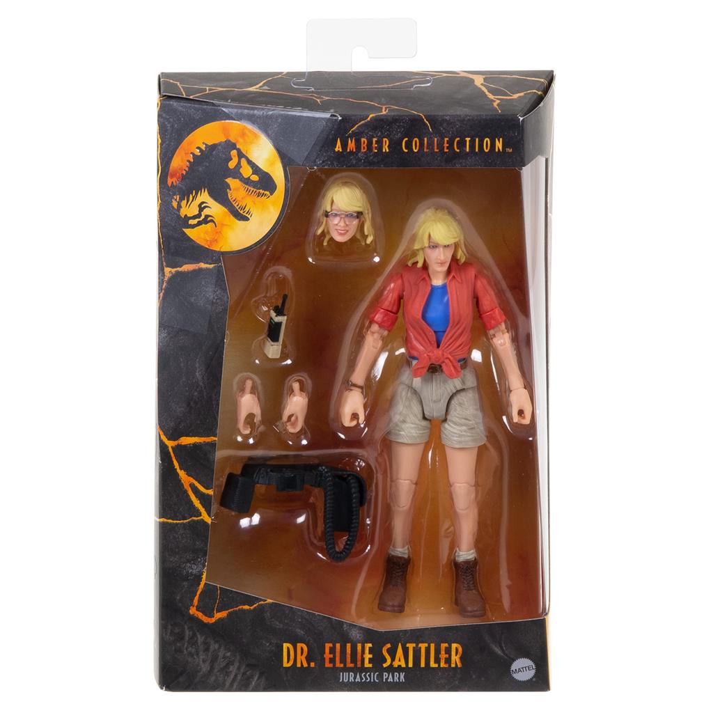 Mattel Jurský park Amber Sattler Figúrka Bábika Kĺbová Operácia rokov a GWP82 (JURSKÝ PARK) Kolekcia/Ellie [Hračka dinosaura] [8+]