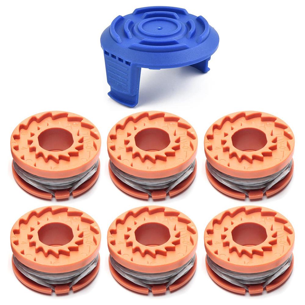 

Lawn Mower Parts for Spear and Jackson/Mac Allister/Qualcast/Worx 6 Spool + Spool Cap TLW-01-1 A