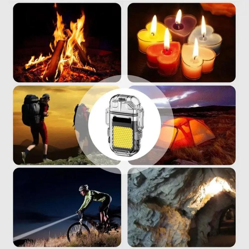 Linterna recargable de venta caliente luz de trabajo COB multifuncional mini linterna LED luz llavero encendedor de cigarrillos