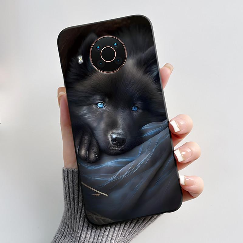 Viral Black Case For Nokia X20/Nokia X10 Fashion Dragon Kin Pattern Jelly Shell For Nokia X100 Shockproof Soft Cover