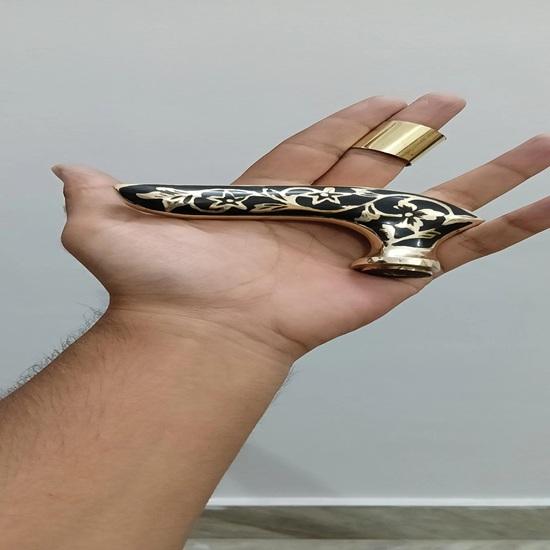 

11 см Дизайнерский стиль Латунь Черная ручка Головка только для Деревянной трости для ходьбы Подарок Свадьба, День благодарения, Китайский Новый год, Рождество