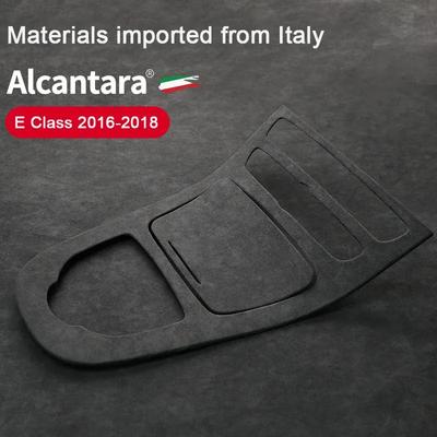 Camurça Alcantara Para Mercedes Benz Classe E W213 2016 2017 2018 Console Central do Carro Painel de Mudança de Marcha Capa de Acabamento Concha de Proteção
