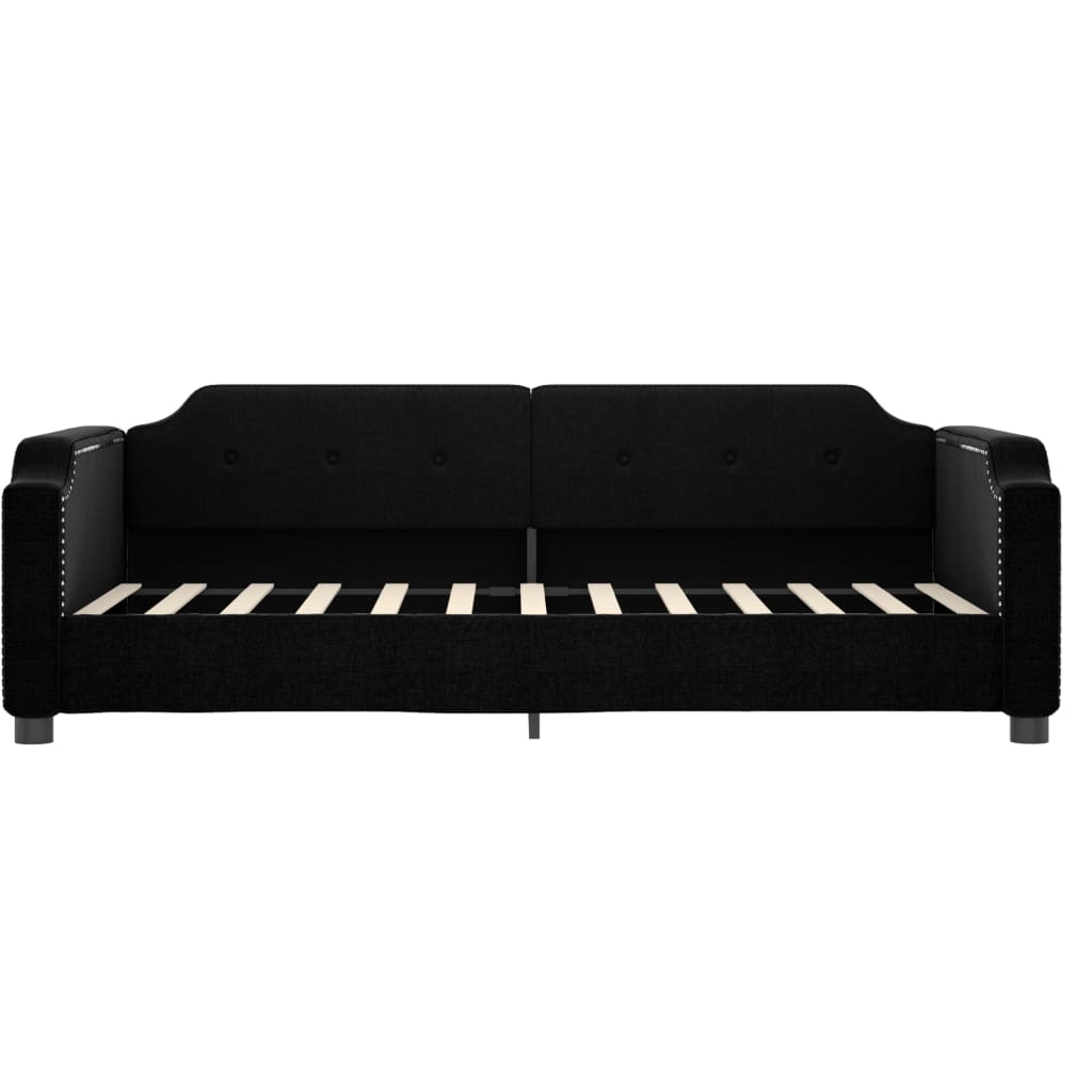 Daybed Black 90x190 cm Fabric