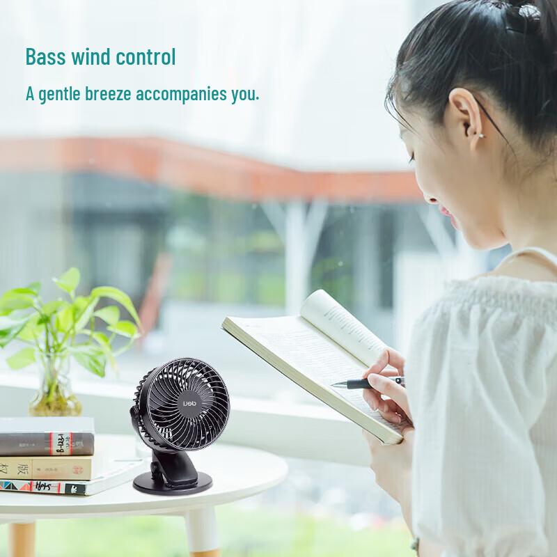 Deli Mini USB Portable Desk Clip Fan Cooling Set