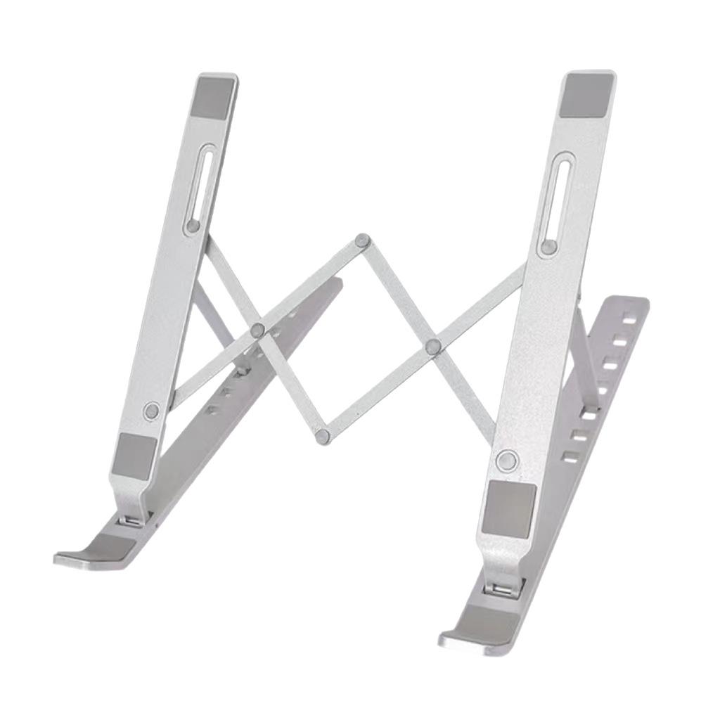 Foldable Aluminum Laptop & Tablet Stand with Adjustable Height & Cooling Feature