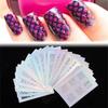 6Pcs Nail Art Vinyls Nagel Schablonen Sticker Irregulär Muster Stencil Stickers random