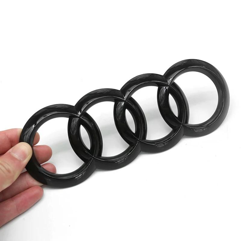 1 pezzo Per Audi A3 A4 A5 A6 A7 A1 Q2 Q3 Q5 Q7 Cromato Nero Emblema Cofano Anteriore Auto Distintivo Cofano Adesivo Emblema Portellone Posteriore