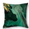 Home Decor Malachite & Gold Marbled Pattern Pillow Covers Pattern Cushion Cover Suitable For Sofa Bedroom Car Pillow Cover