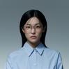 Alloaiweeo [Air Flex] Al6404 1313G Airflex Ultra-Lightweight_Transparent Khaki Office Square Frame_Blue Light Lens Selection