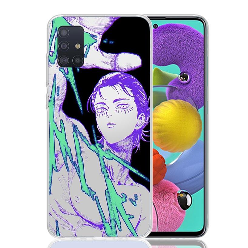A-Attack on T-Titan Eren Yeager Phone Case For Samsung Galaxy A52 A32 A22 A12 A02S A50S A30S A51 A31 AA71 Note 20 Ultra 10 S10 P