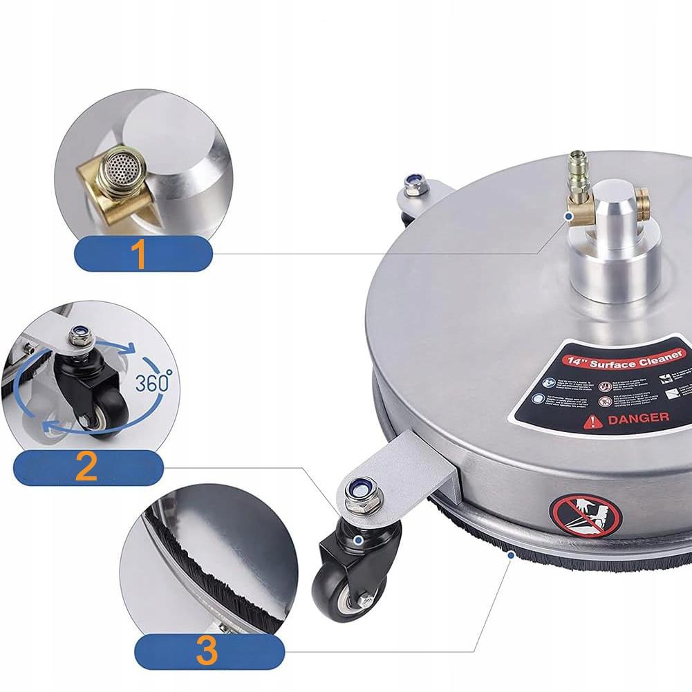 Rosfix Zestaw T-Racer Bayonet – Szczotka Mosmatic 1/4"" + Adapter Bayonet | Kompatybilność z Karcher K2–K7 | Efektywne Czyszczenie Bruku i Betonu