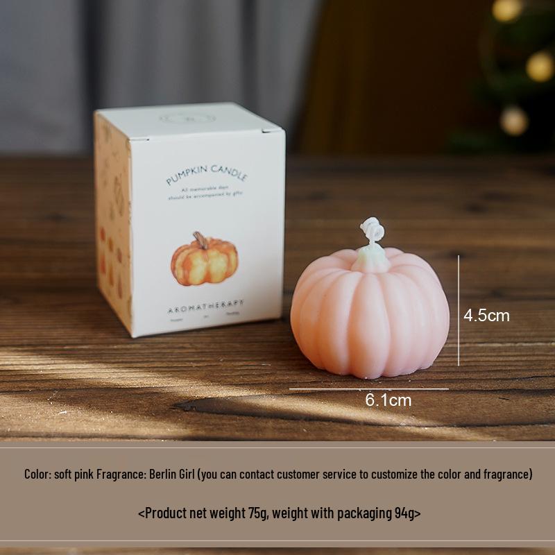 Pumpkin-Shaped Halloween Scented Candles - Handmade Party Favors