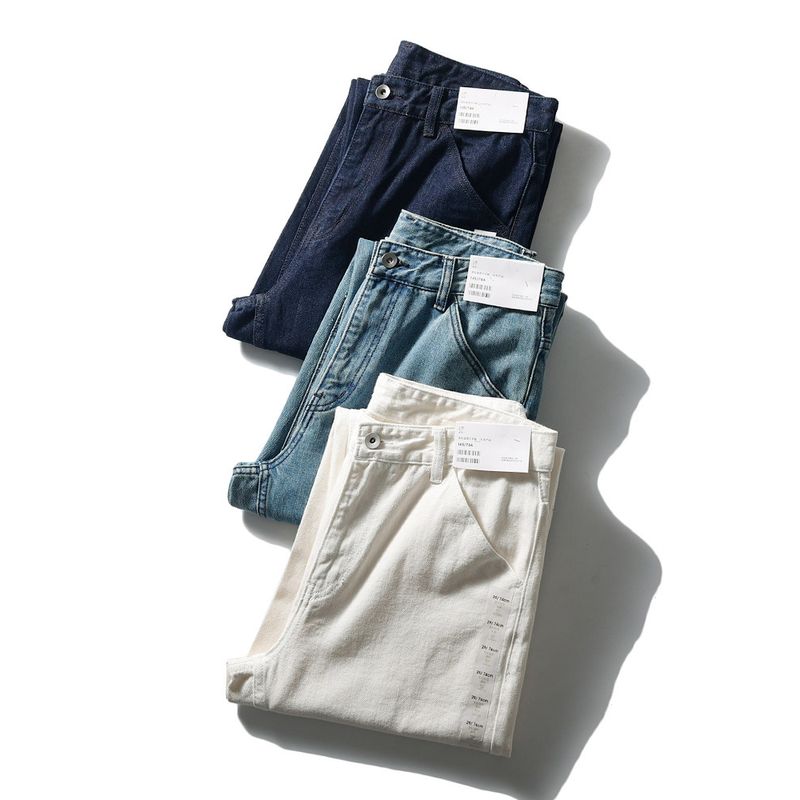 American Retro White Denim 2024 New Arrival Men's Straight-leg Light Color and Water Scrubbing Pants Export Men's Pants Casual Pants