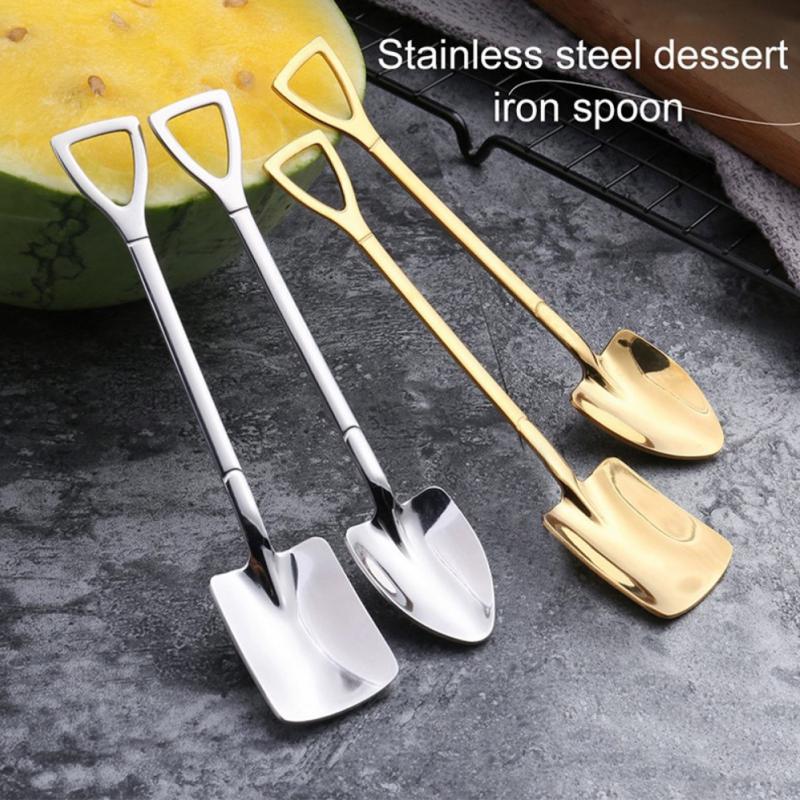 

Kitchen Accessories Stainless Steel Watermelon Scoop Coffee Tea Scoop Ice Cream Dessert Cake Salad Scoop For Kitchen Canteen