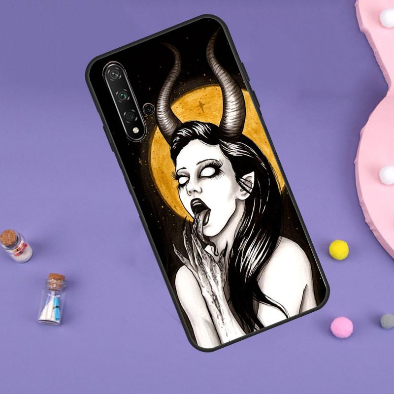 Devil Woman For Huawei Nova 10 9 SE 3i 7i 8i 11i 12i Y60 Y61 Y70 Y72 Y73 Y90 Y91 P20 P30 P40 Lite Case