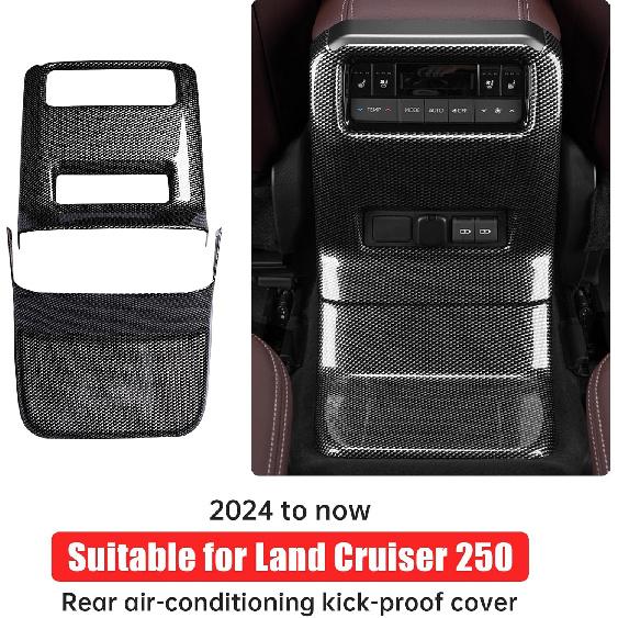 Rear air Conditioning Kick Plate for 2024 2025 Toyota Land Cruiser 250 1958 Prado LC250 J250 Interior air Vent Button Decorative Cover Modification