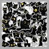 50 Unique Black Cat Stickers: Waterproof, Creative Designs for Phones & Scooters