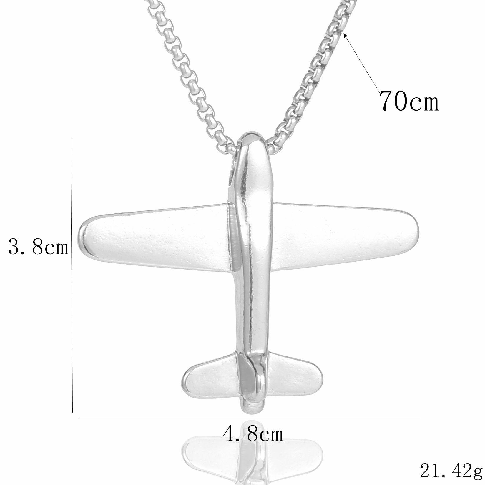 

Ожерелье с подвеской в виде самолета в стиле ретро-хип-хоп: Универсальная длинная цепочка унисекс