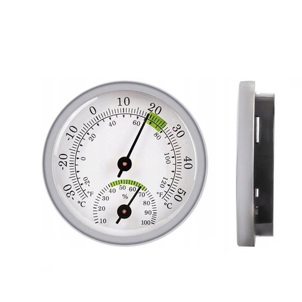 Round Pointer Type Temperature Meter No Battery Required Analog Hygrometer  Home Supply