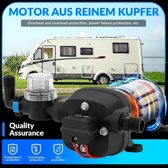 12V High Pressure Water Pump for Motorhome, Caravan, Boat - 45 PSI, 17 L/min, Automatic Switch, Garden Irrigation